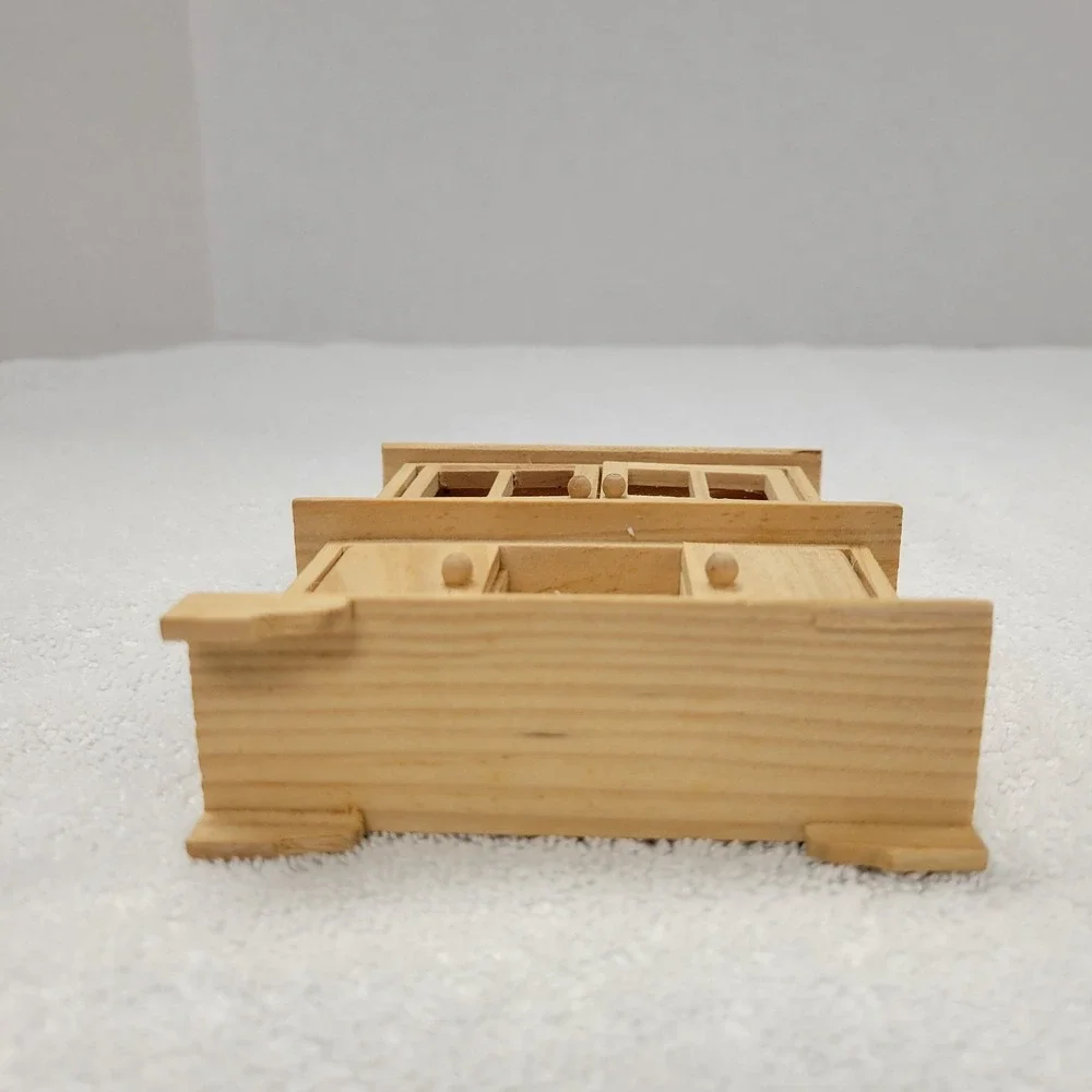 1980s‎ Vintage Doll House 1/12 unfinished wooden furniture: China Cabinet